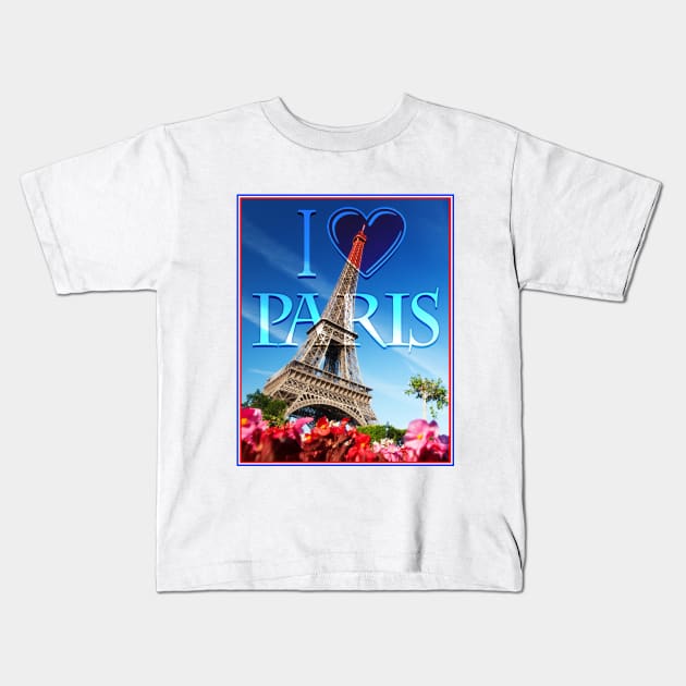 I Love Paris Kids T-Shirt by Extracom